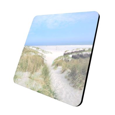 Dekorative Untersetzer, 9cm x 9cm, Rutschfest | Düne, Strand & Meer |