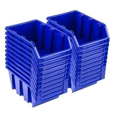 Set 20 x Stapelboxen NP4 blau Lagerboxen Sortierboxen