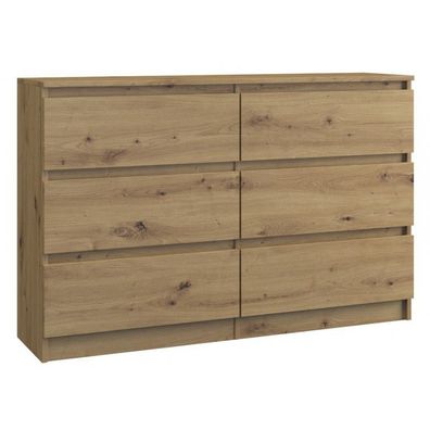 Moderne Kommode in Artisan mit 6 Schubladen - 120 cm Breite Sideboard