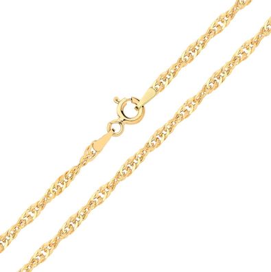 Wunderschön 9 ct/Karat Gelb Gold 2mm Singapur Kette - 40.6, 45.7, 50.8, 55.9, 61cm