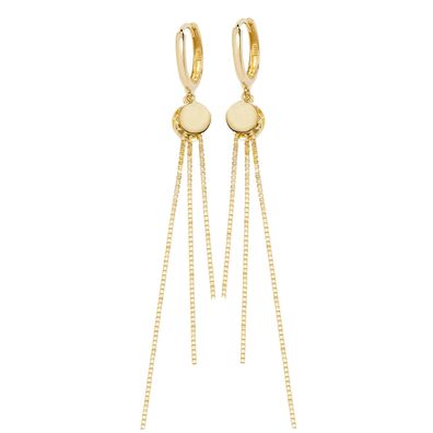 Stylische 9 ct/Karat Gelb Gold Damen - Paar Ohrringe