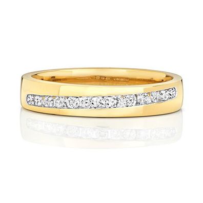 9 Karat (375) Gold 4mm Soft Court Form Damen - Diamant Trauring/Ehering/Hochzeitsring