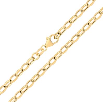 Modern 9 ct/Karat Gelb Gold 3mm Damen - Erbs Kette - 40.6, 45.7, 50.8, 55.9, 61cm