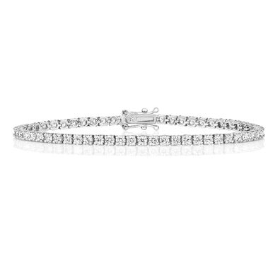 18 ct/Karat Weißgold Diamant Tennis Armband Brillant-Schliff 4.54 Karat GH - SI1