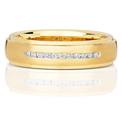 9 Karat (375) Gold 6mm Soft Court Form Damen - Diamant Trauring/Ehering/Hochzeitsring