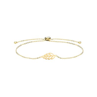 Modisches 9 ct/Karat Gelb Gold Damen - Strangarmbander - 0.1cm