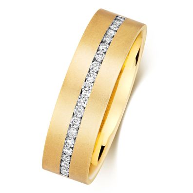 9 Karat (375) Gold Herren - Diamantring Brillant-Schliff 0.31 Karat H - I1 I2