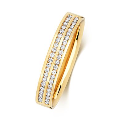 9 Karat (375) Gold 3mm Soft Court Form Damen - Diamant Trauring/Ehering/Hochzeitsring