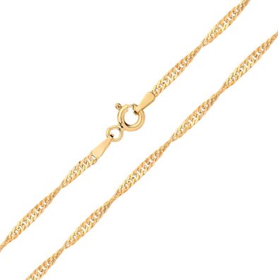 Wunderschön 9 ct/Karat Gelb Gold 2mm Singapur Kette - 40.6, 45.7, 50.8, 55.9, 61cm