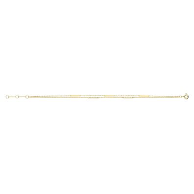 Klassisches 9 ct/Karat Gelb Gold Damen - Armband - 18cm