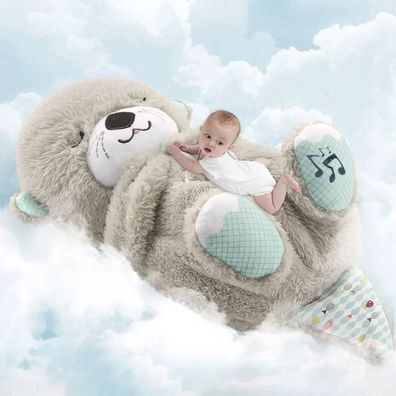 Customized new breathing bear luminous lullaby cute soothing bear sleep bear baby mid