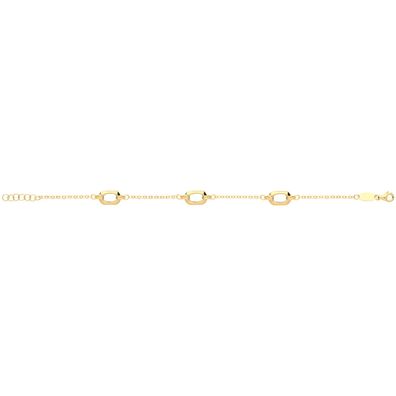 Elegantes 9 ct/Karat Gelb Gold Damen - Armband - 19.1cm