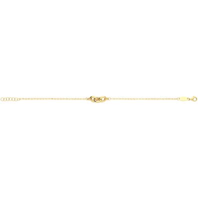 Wunderschönes 9 ct/Karat Gelb Gold Damen - Armband - 19.1cm