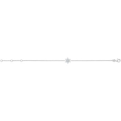 Edles 925 Sterling Silber Damen - Armband mit Zirkonia - 19.1cm