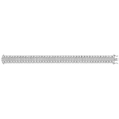 Wunderschönes 925 Sterling Silber Damen - Armband mit Zirkonia - 19.1cm, 22 Gramm