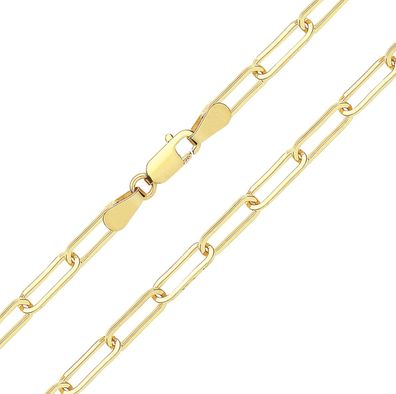 9 ct/Karat Gelb Gold 3mm Paperclip Damen - Kette - 40.6, 45.7, 50.8, 55.9, 61cm