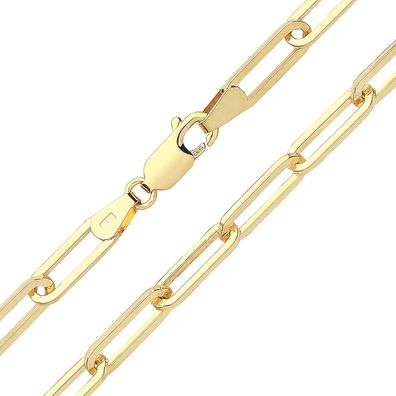 Modisch 9 ct/Karat Gelb Gold Paperclip Kette - 45.7, 50.8, 55.9, 61, 66, 71.1, 76.2cm