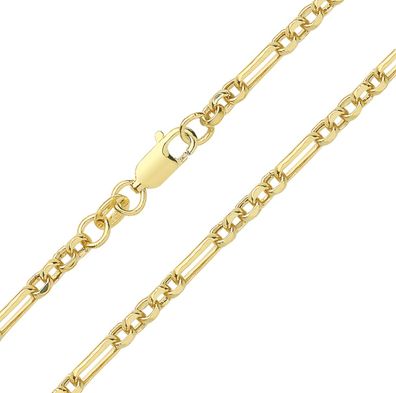 Wunderschön 9 ct/Karat Gelb Gold Damen - Figaro Kette - 40.6, 45.7, 50.8, 55.9, 61cm