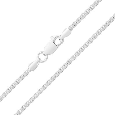 Raffiniert 925 Sterling Silber Damen - Haferkorn Kette - 40.6, 45.7, 50.8, 55.9, 61cm
