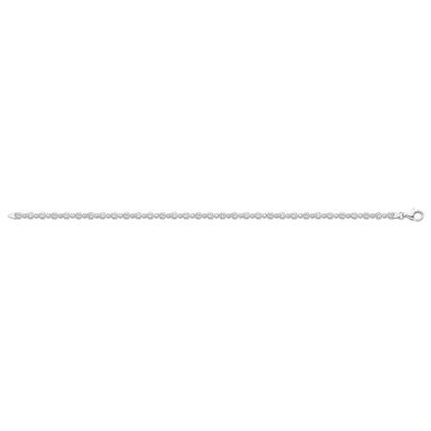 Elegantes 925 Sterling Silber Damen - Tennis Armband mit Zirkonia - 17.8cm