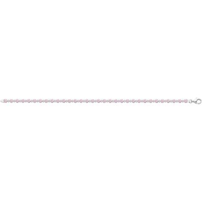 Elegantes 925 Sterling Silber Damen - Tennis Armband mit Zirkonia - 17.8cm