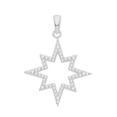 Edler 925 Sterling Silber Damen - Anhänger mit Zirkonia