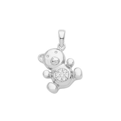 Süßer 925 Sterling Silber Damen - Anhänger mit Zirkonia
