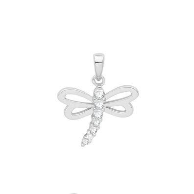 Schöner 925 Sterling Silber Damen - Anhänger mit Zirkonia