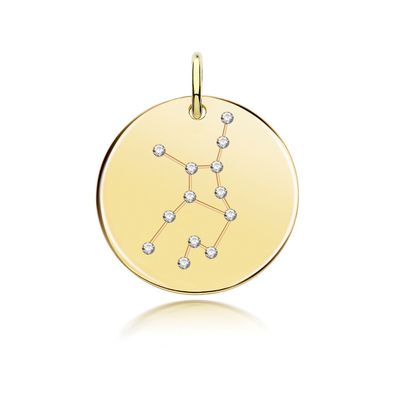 Moderner 925 Sterling Silber Damen - Anhänger mit Zirkonia