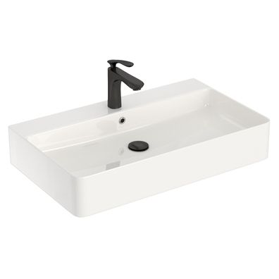 Keramik Waschbecken 71cm breit Aufsatzwaschbecken Waschplatz Badezimmer Gäste WC