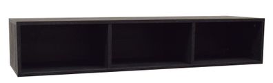 Hängeregal Erna 118x32x22 Flamed Wood Black 14731