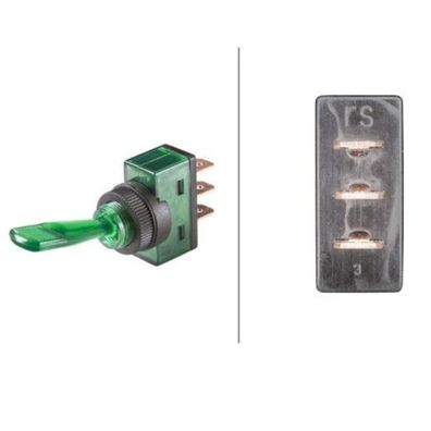 Hella Kippschalter ON / OFF 12V 3-polig 10A An / Aus Schalter für NFZ Oldtimer