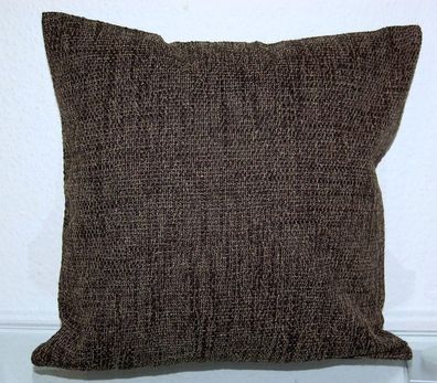 Kissenhülle 40x40 Boucle Weboptik Kissenbezug Dekokissen Sofakissen Kissen Braun