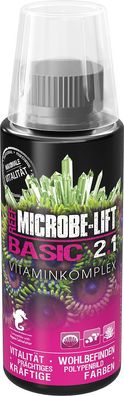 Microbe-Lift Basic 2.1 - Vitaminkomplex 120 ml erhöht die Vitalität von Korallen