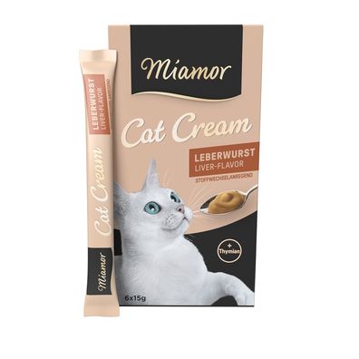 Miamor Cat Snack Leberwurst-Cream 66 x 15g (38,28€/kg)