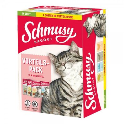 Schmusy Ragout in Gelee Vorteilspack 96 x 100g (7,28€/kg)