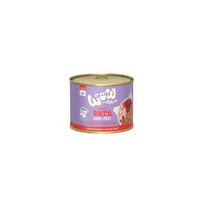 WOW Cat Rind & Pute 6 x 200g (24,92€/kg)