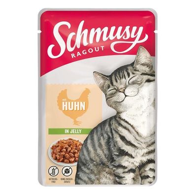 Schmusy Ragout mit Huhn in Jelly 22 x 100g (11,77€/kg)