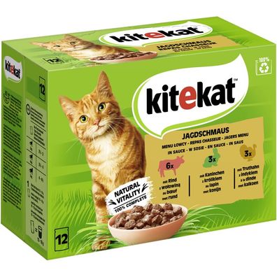 Kitekat Portionsbeutel Multipack Jagdschmaus in Sauce 96 x 85g (8,08€/kg)