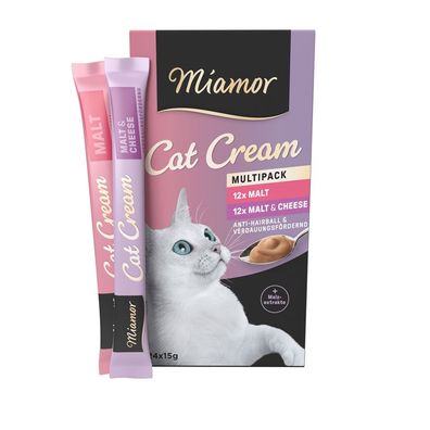 Miamor Snack Malt-Cream Vorteilspack 8 x 24 a 15 g (29,83€/kg)