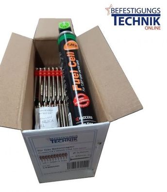 Betonnägel 3,0x32mm XH + 1xGas für Betonnagler Würth Diga CSM-1 Trak-IT C4 CS-70 B