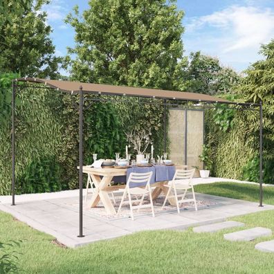 vidaXL Markise Taupe 4x3 m 180 g/m² Stoff und Stahl