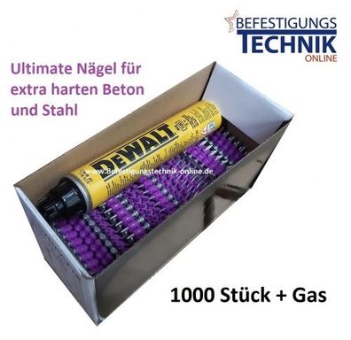 Betonnägel 3,0x19mm XP Extreme + Gas für Powers DeWalt C5 Würth Diga CS2 CS3 HFB