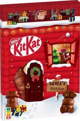 KitKat NESTLÉ KITKAT Adventskalender Schokolade mit 3D-Effekt, Weihnachtskalender mit