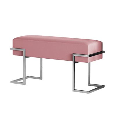 BETTSO CELY 80 Flurbank in Rosa auf einem Chromgestell