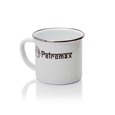 Petromax Emaille Becher weiß 300 ml - Emaillierter Kaffeebecher perfekt für Camping