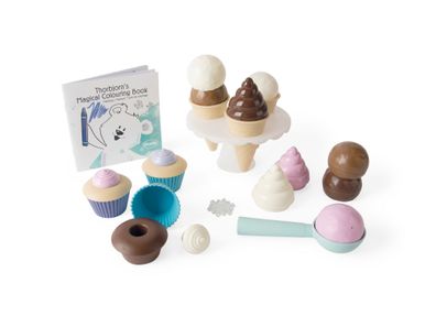 Dantoy Thorbjorn Kinder-Spielzeug Eis Cupcake 26 Teile Set Dessertset 4835