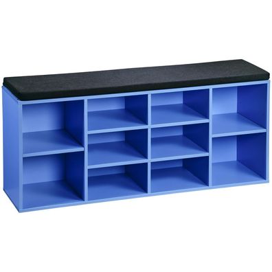 KESPER Schuhschrank 103,5 x 29,5 x 48 cm mit Sitzkissen 15980-13 blau