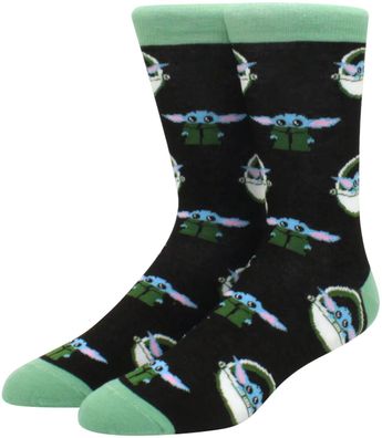 Grogu Baby Yoda Graue Socken - Star Wars Disney Lustige Cartoon Motiv Socken