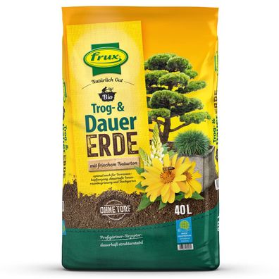 frux® Bio Trog- & Dauererde Natürlich Gut torffrei - 40 Liter